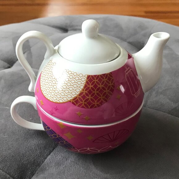 Mandarin Teapot & Tea Cup Set for One NIB - Picture 3 of 5